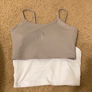 Crop top sports tops size medium. 20$ for both